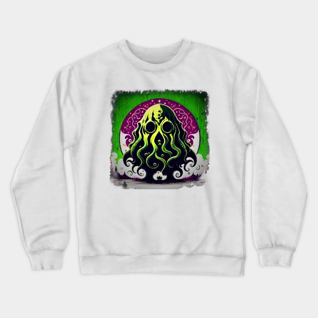 Cthulhu Archaic Art Crewneck Sweatshirt by Atomic City Art